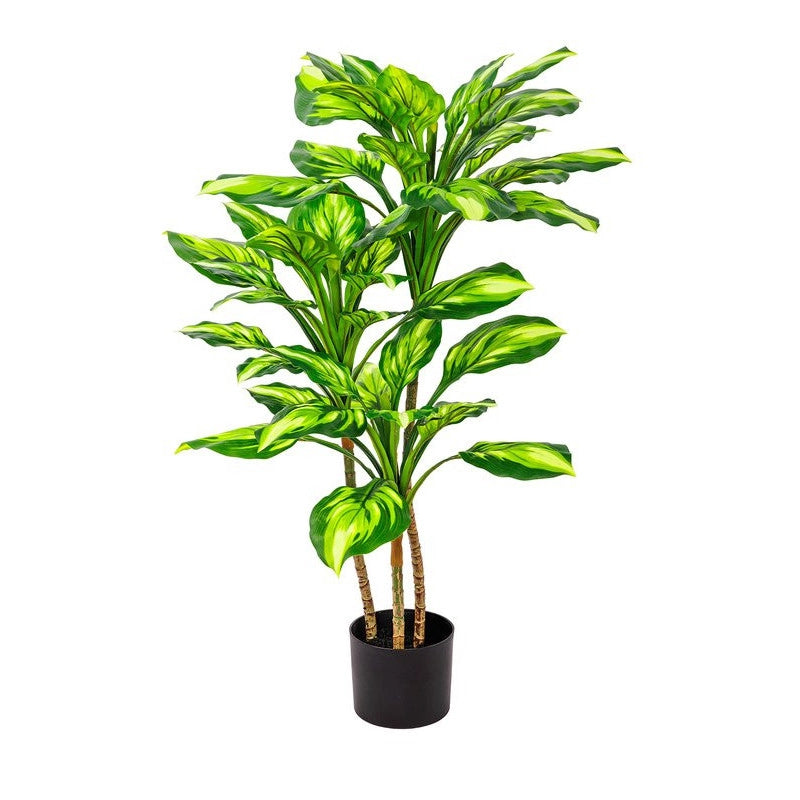 Set di 6 Piante Sintetica Hosta Real Touch H90cm B o/verde In Vaso Plastica 46lvs