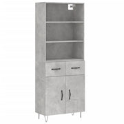 Buffet credenza cassettiera armadio mobile contenitore organizer cucina soggiorno salotto alto 69,5 x 34 x 180 cm legno ingegnerizzato grigio 02_0034601