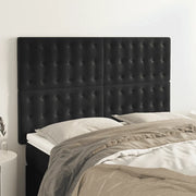 Testiera Nera 144x5x118/128 cm Velluto 3116816