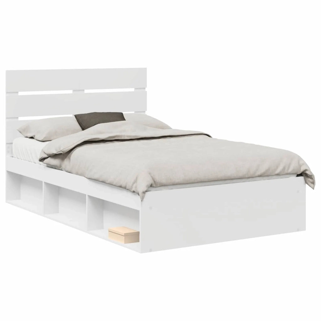 Struttura del letto Bianco 120 x 190 cm Pino massello 3411768