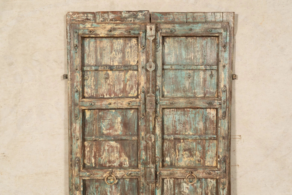 Biscottini Porta portone in legno massello e ferro da interno o da esterno vecchia e antica medievale scorrevole
