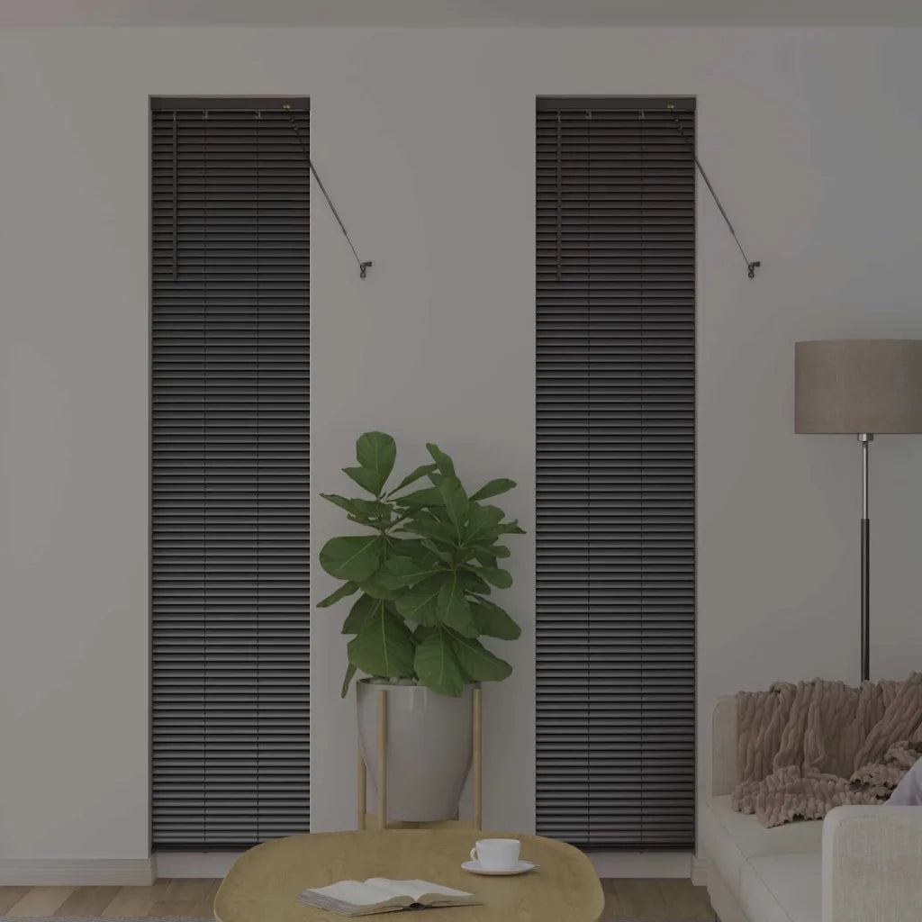 vidaXL Tenda per Finestra con tende Nero Alluminio