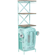 Mensola portabottiglie blu 84x40x185