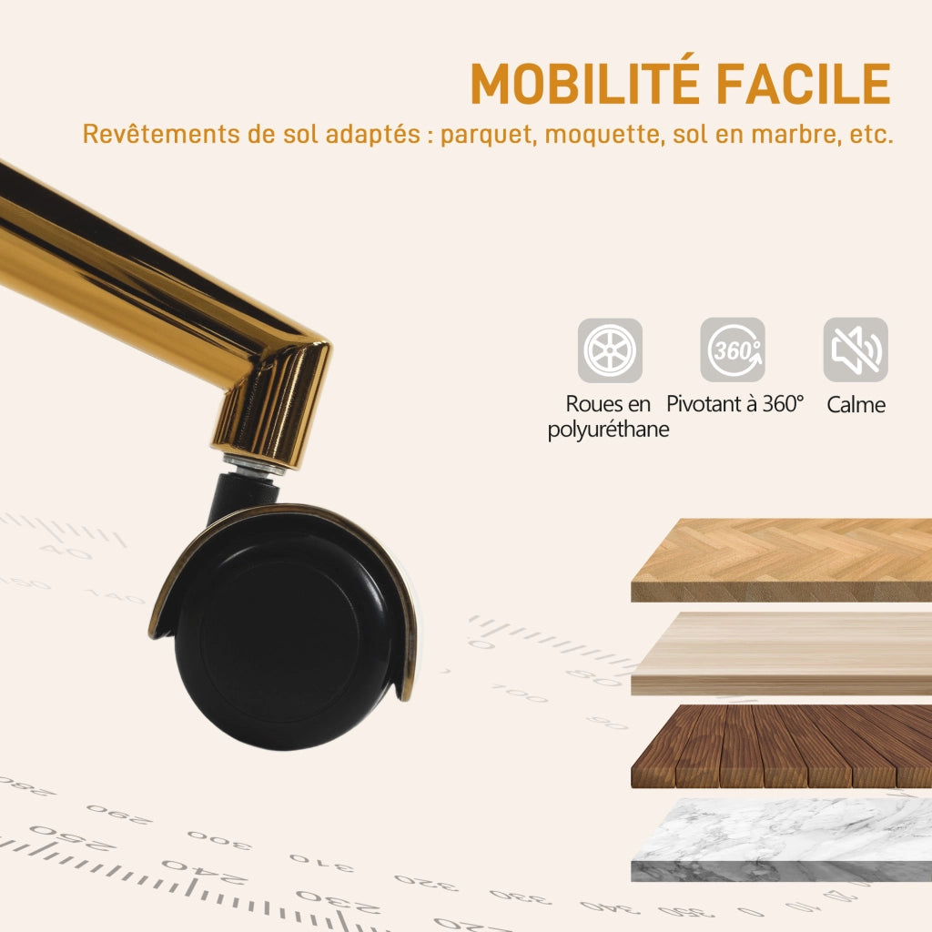 Sedia da ufficio ergonomica regolabile in altezza ¨C zephmum ¨C crema