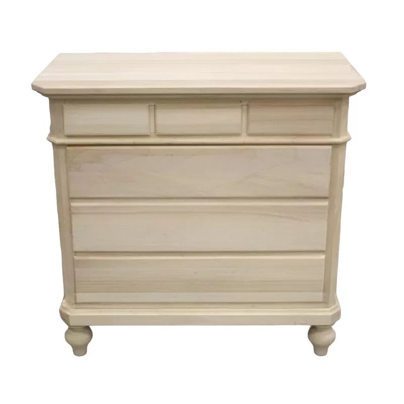 cassettiera classica 6 cassetti legno grezzo 90x45x88 (708) - Mobili 2G