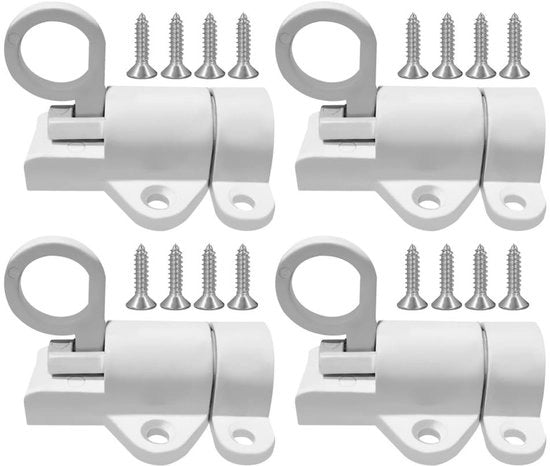 Viti di sicurezza 2/4 pezzi - Bloccaggi di sicurezza in alluminio - Bloccaggi di sicurezza a vite - Installazione con foro-punzoni - Alta qualità - Facile da installare - Viti di sicurezza per la porta