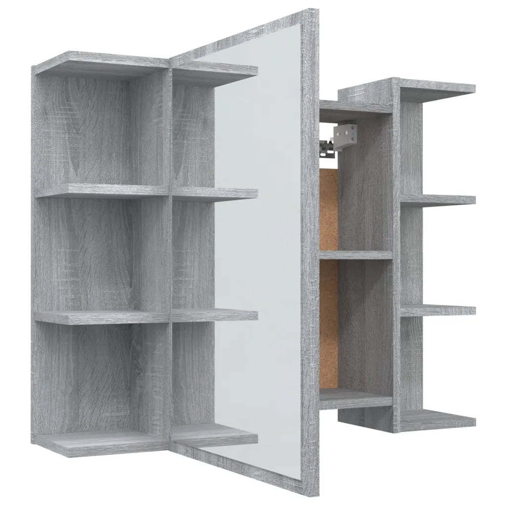 Mobile da Bagno Grigio Sonoma 80x20,5x64cm in Legno Multistrato 815523