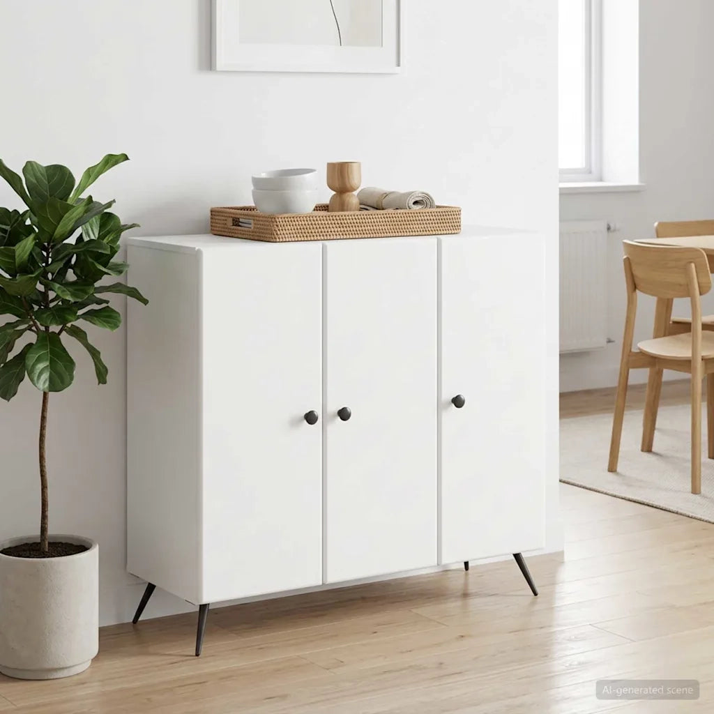 Credenza Bianco 89 x 34,5 x 80 cm Legno ingegnerizzato 895565