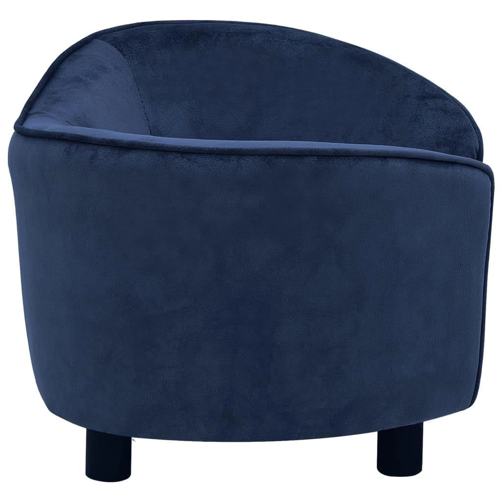 Divano per cani 69 cm peluche blu 02_0000104