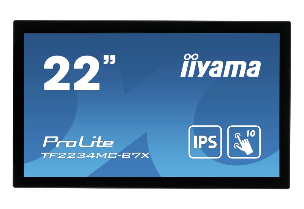 Iiyama prolite tf2234mc-b7x monitor pc 54,6 cm (21.5") 1920 x 1080 pixel full hd led touch screen multi utente nero