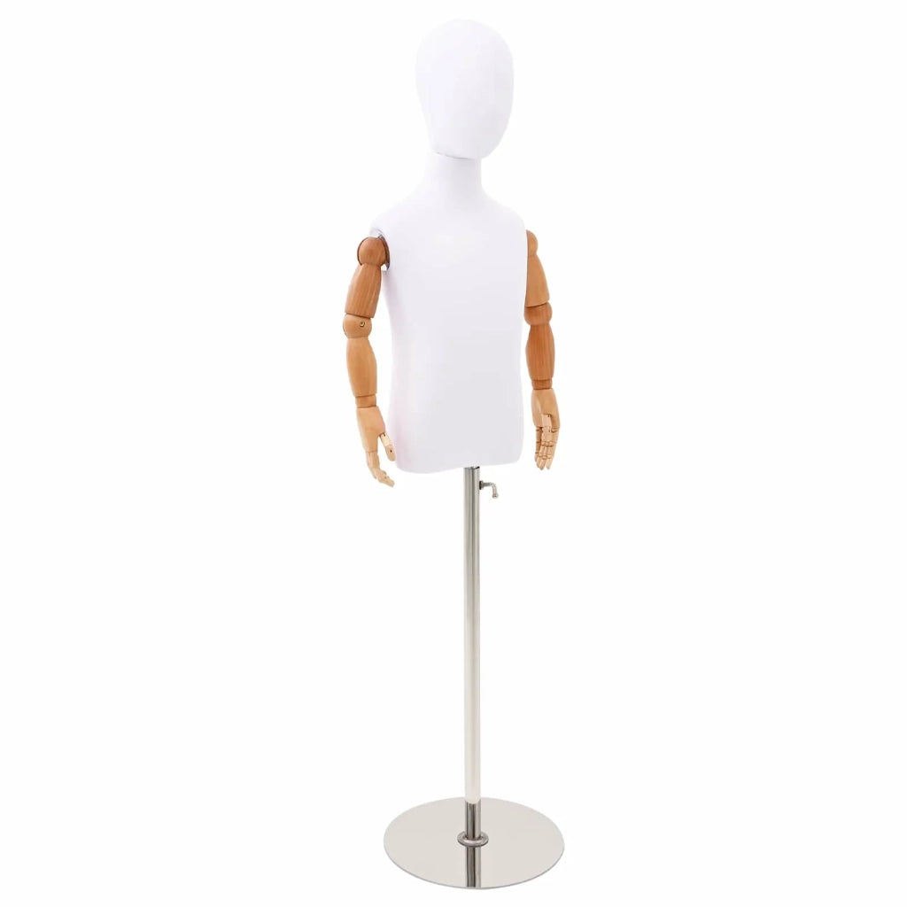 Manichino Regolabile 120-150 cm con Base Unisex PP Bianco 42041707