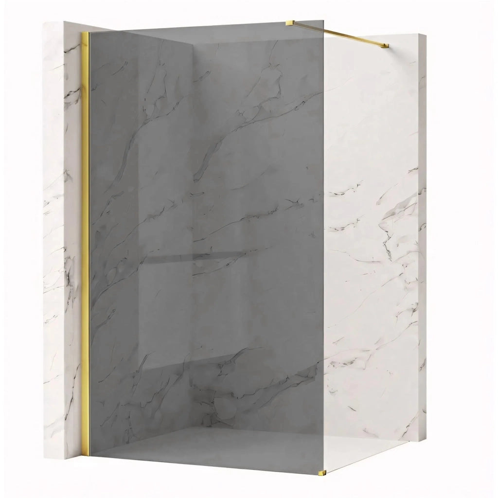 Parete Doccia Rea Flexi Grey / Gold 110