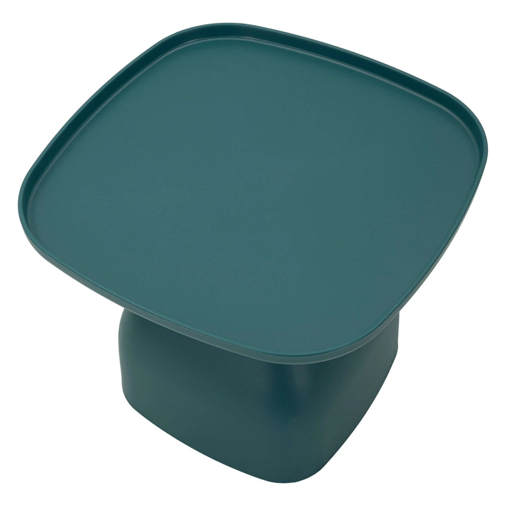 Midelt, Tavolino da Salotto Adatto per Indoor/outdoor Angoli Arrotondati, 48x48x38h cm blu