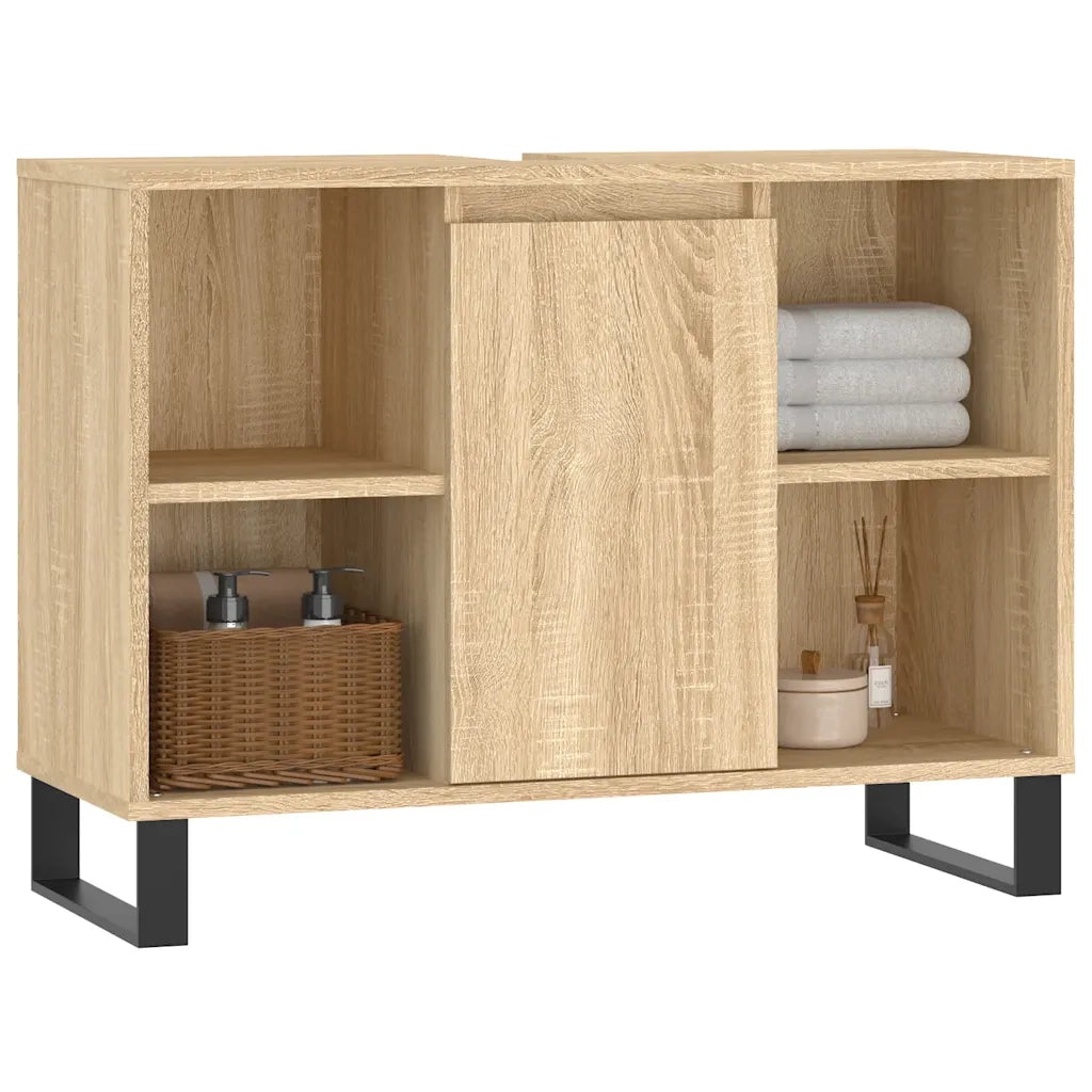 vidaXL Mobile da Bagno Rovere Sonoma 80x33x60 cm in Legno Multistrato