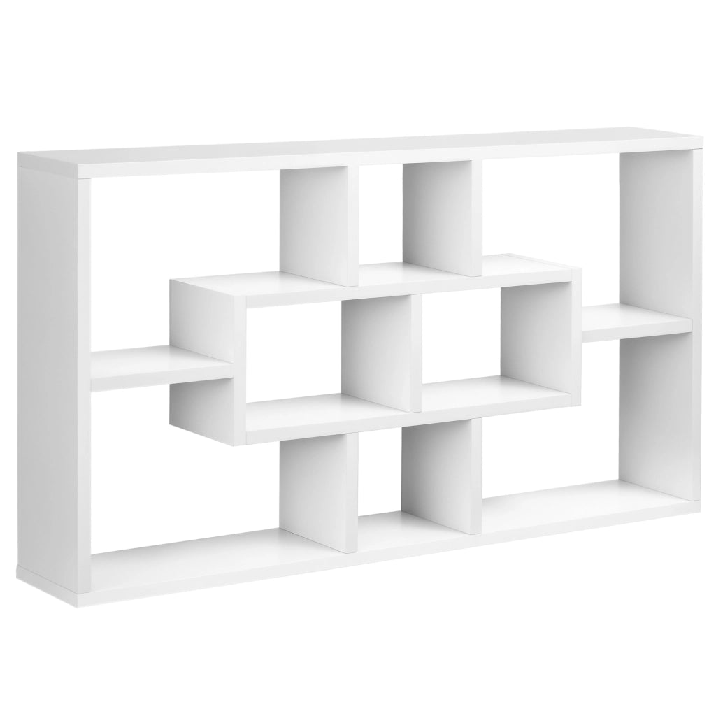 Libreria a Parete con 8 Cubi ¨C zephmum ¨C Bianco 85x14.5x47.5 cm