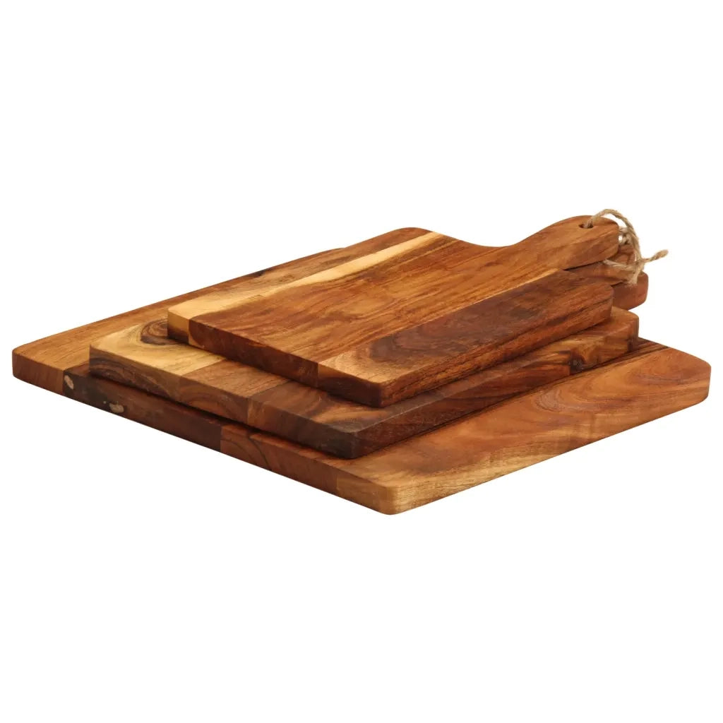 vidaXL Tagliere 3pz in Legno Massello di Acacia