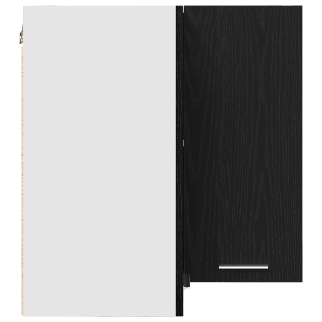 Armadio Angolare  - Rovere Nero - 57x57x60 cm - Realizzato in Legno Ingegnerizzato