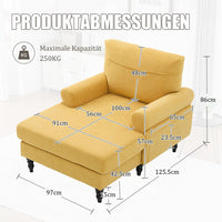 Poltrona letto moderna - Xylo - Tessuto chenille, schienale e braccioli comodi, tasche laterali