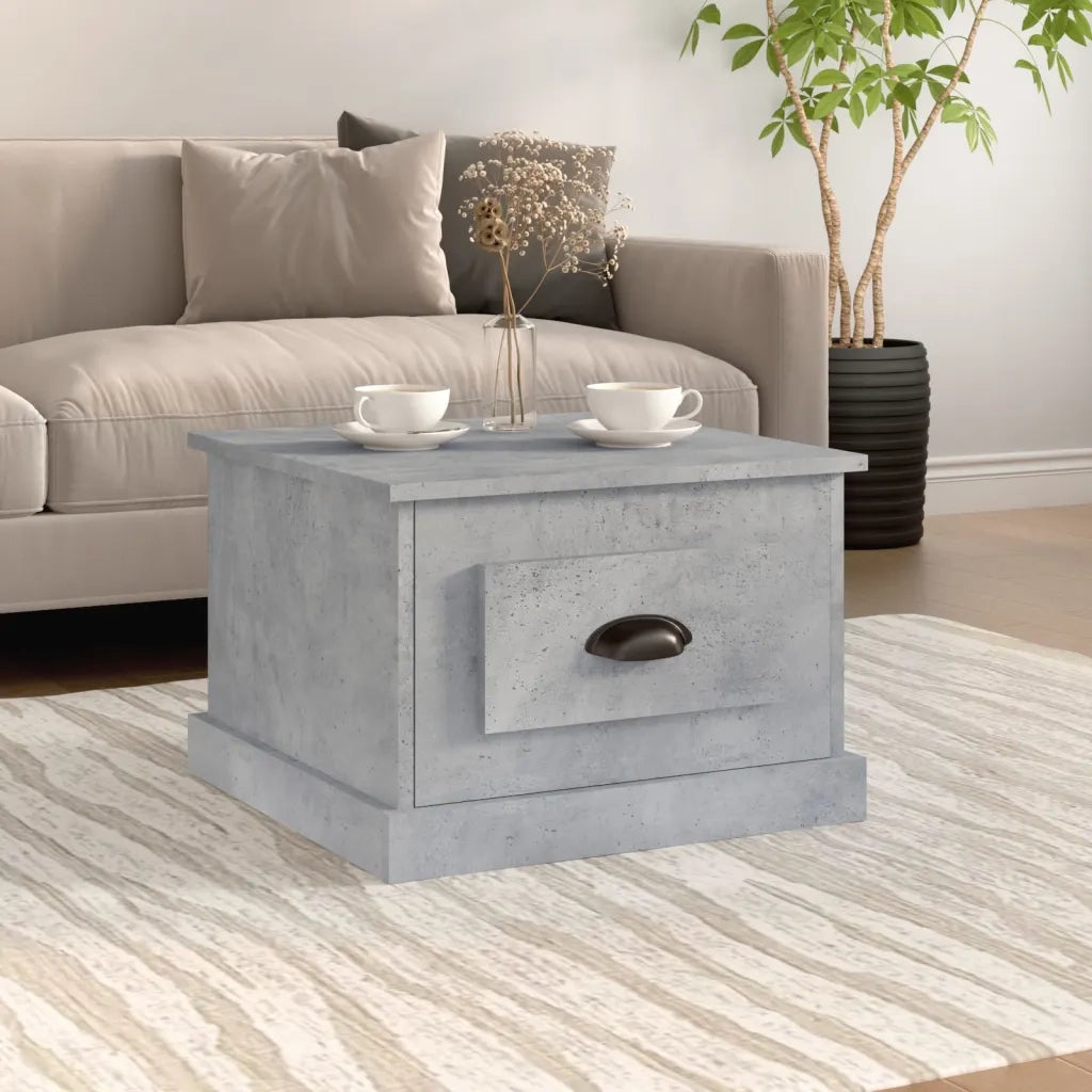 Tavolino da salotto | Tavolino da caff¨¨ | Tavolino da Soggiorno Grigio Cemento 50x50x35cm Legno Multistrato