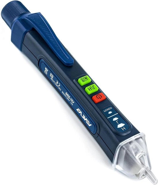 Verificatore di Tensione LED Bulbo AC Poli Singoli Detector di Tensione 12-1000V AC Senza Contatto con Batterie