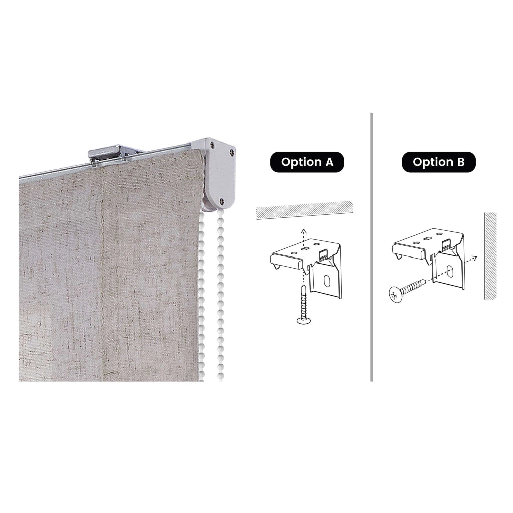 Tenda a Pacchetto Senza Astine Beige 45x175 cm