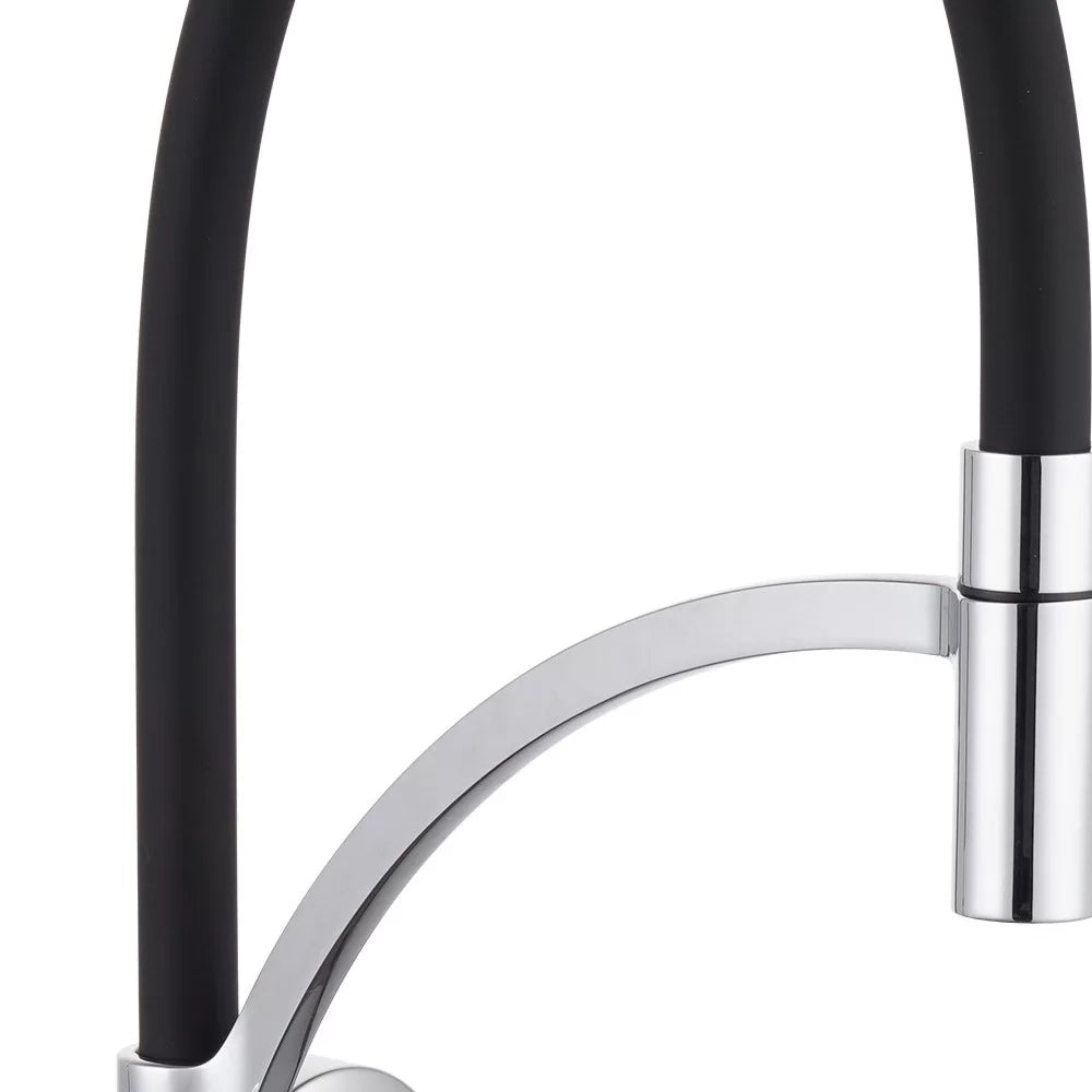 Miscelatore lavello a muro con bocca nera orientabile - Serie Madison