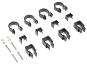 Set 6 Pezzi Morsetti per Palo Ø3 cm in Alluminio Verdemax in Plastica Antracite
