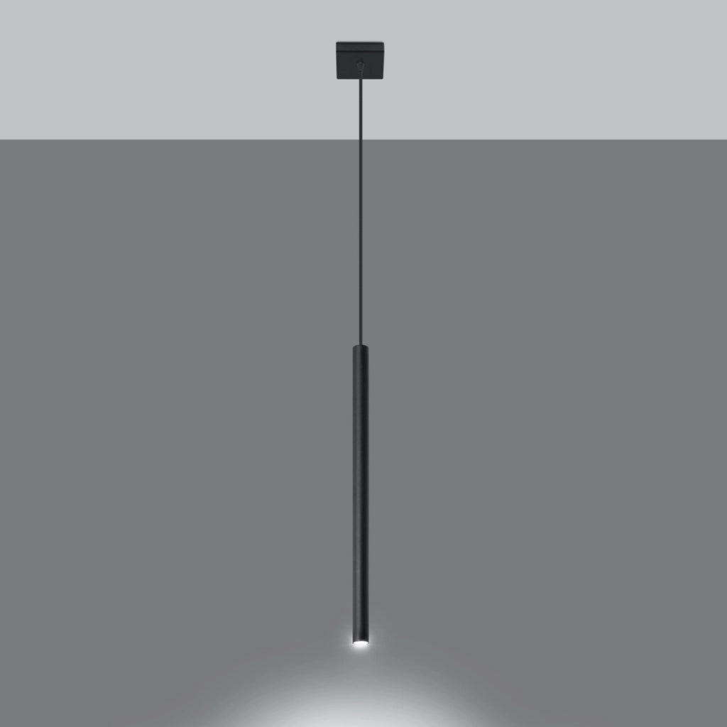 Lampada a sospensione Velino 1 nera in metallo G9 Pure Lume