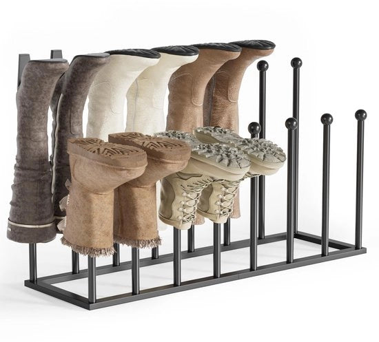 Organizzatore per stivali con design unico - Raccoglitore per stivali in metallo - Organizzatore per stivali autonomo - Raccoglitore per stivali da terra - Soluzione di archiviazione per stivali - Ottimizza lo spazio