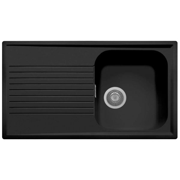 Plados atlantic 86-10 lavello montato su piano rettangolare microultragranit - 8032424095371