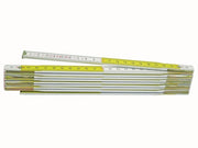 12pz doppiometro in legno bianco/giallo lunghezza mt.2 cod:ferx.vit47979