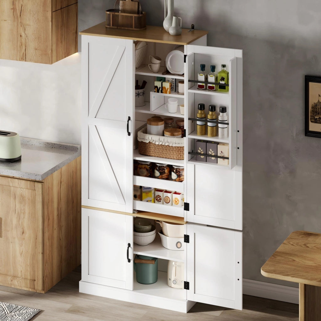 ARMADIO ALTO 80x40x180 cm MDF Bianco con luce a sensore di movimento