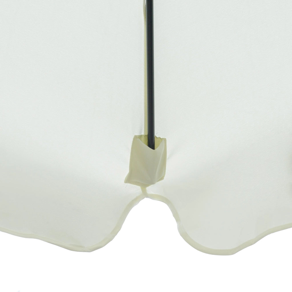Ombrellone da Giardino Ø2,6x2,5 m Palo Ø38 mm in Alluminio e Poliestere Beige