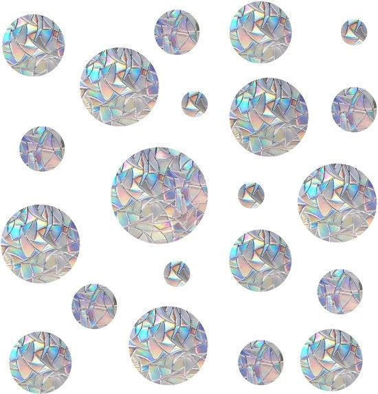 48 pezzi di adesivi per finestre anti-botsing, protezione contro i colpi di uccello per finestre, protegge gli uccelli dai colpi di vetro, modello a forma circolare