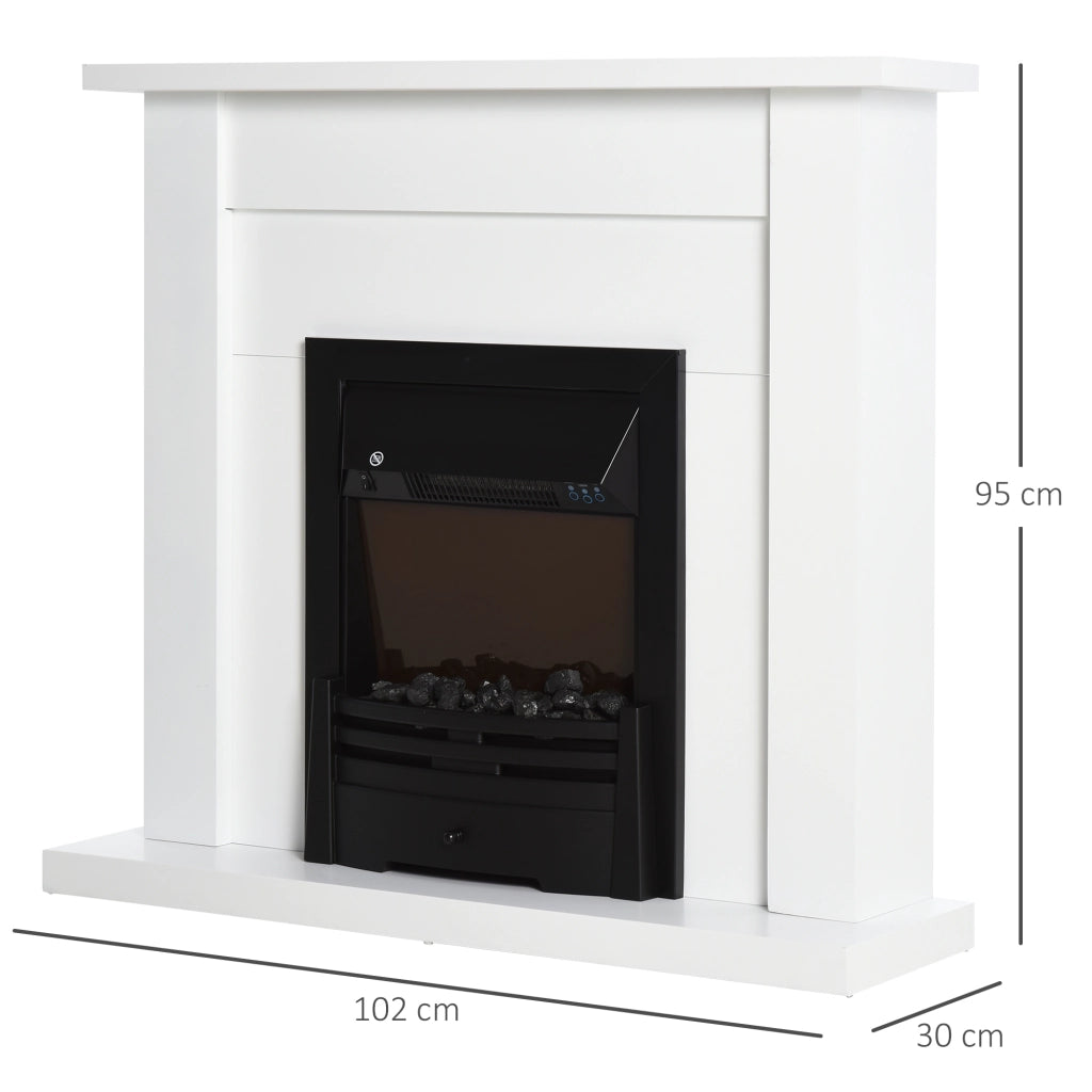 Caminetto Elettrico Decorativo ¨C Zephmum ¨C Bianco 102x30x95cm