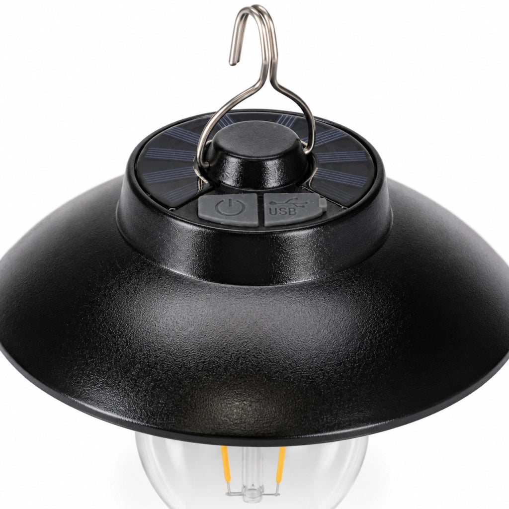 LAMPADA CAMPEGGIO LED RICARICABILE SOLARE CON GANCIO LUCE CALDA 3000K TE-B0627