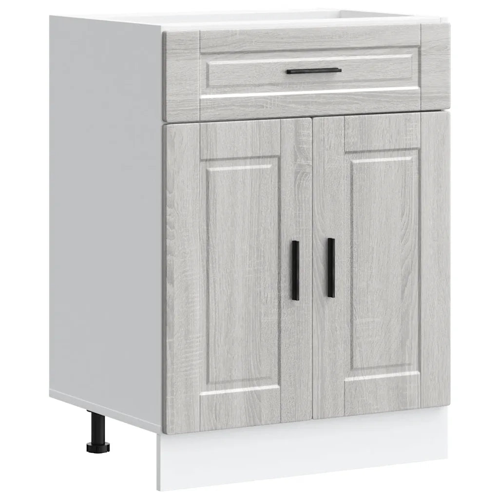 vidaXL Base da Cucina Porto Grigio Sonoma in Legno Multistrato