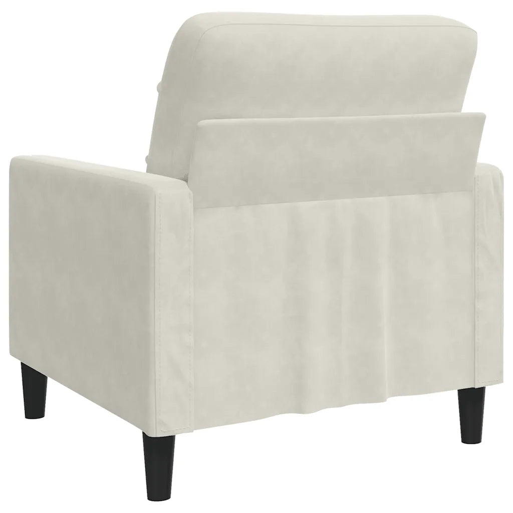 Poltrona | Sedia Relax Crema 60 cm Velluto