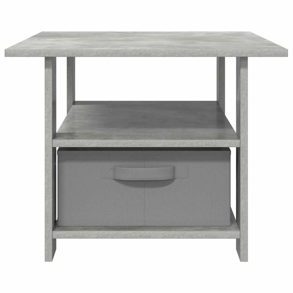 Tavolino da salotto con cassetto Grigio cemento 77 x 55 x 42 cm