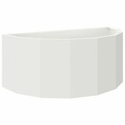 Fioriera | Cassetta per fiori | Vaso Bianco 90 x 45 x 35 cm Acciaio