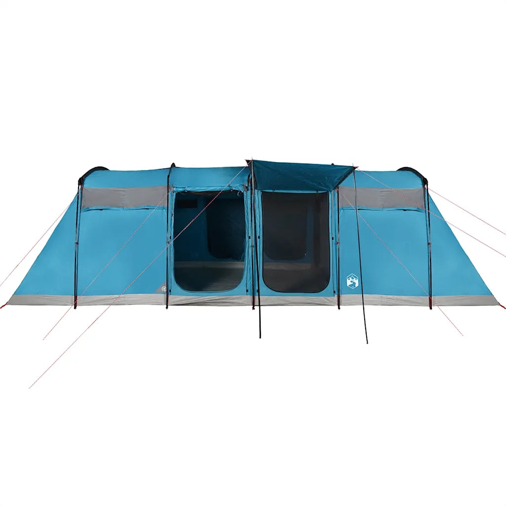 Tenda Familiare a Tunnel per 8 Persone-Tenda da campeggio Blu Impermeabile 497760