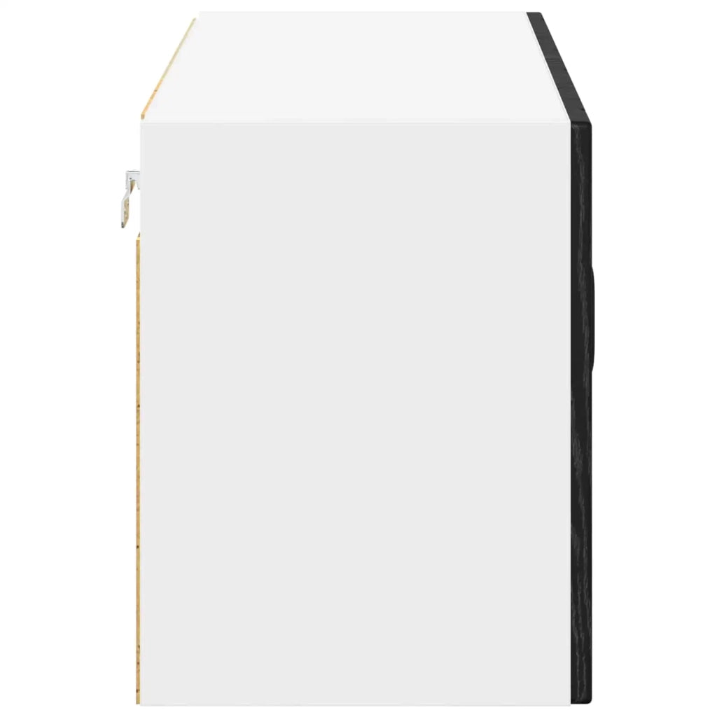 Mobile in vetro da parete LUCCA Rovere Nero 80 x 31 x 40 cm 884946