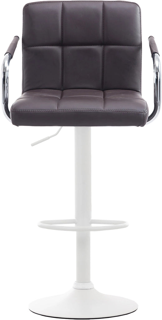 Sgabello Lucy V2 in similpelle marrone,bianco