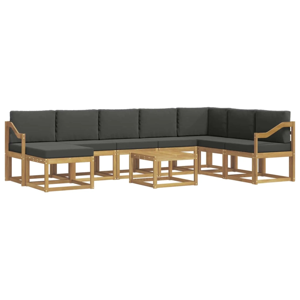Set di divani da esterno 9 pz Bianco e Antracite 3388101