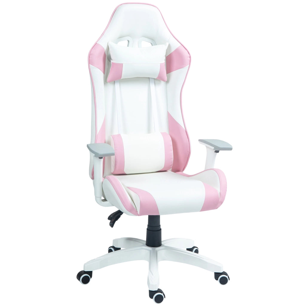 Sedia Gamer con Braccioli e Schienale Regolabile ¨C Zephmum ¨C Rosa 67x60x120-128 cm