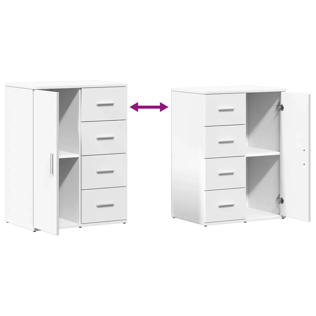 Credenza-Buffet-Armadio da cucina Bianca 59x39x80 cm in Legno Multistrato