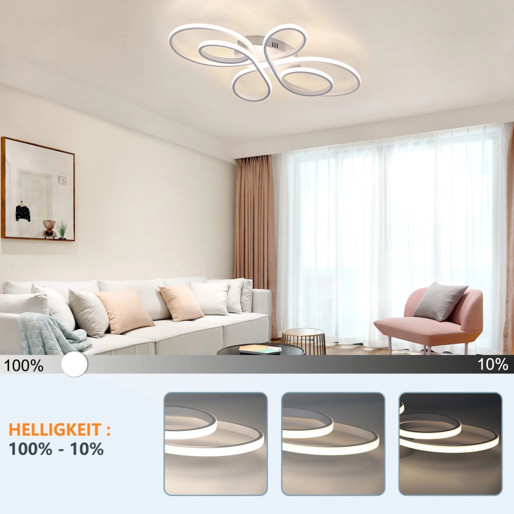 ZMH Lampada da soffitto plafoniera LED moderna dimmerabile telecomando design farfalla per corridoio