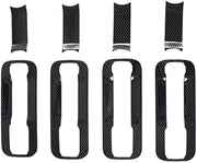 Accessori per portiere 8 pezzi - ABS Nero/Argento - Fibra di carbonio Disegno - Adesivo 3M - Per Ford F150 2015-2019 - Portoncino automatico per esterno - Decorazione per maniglia porta