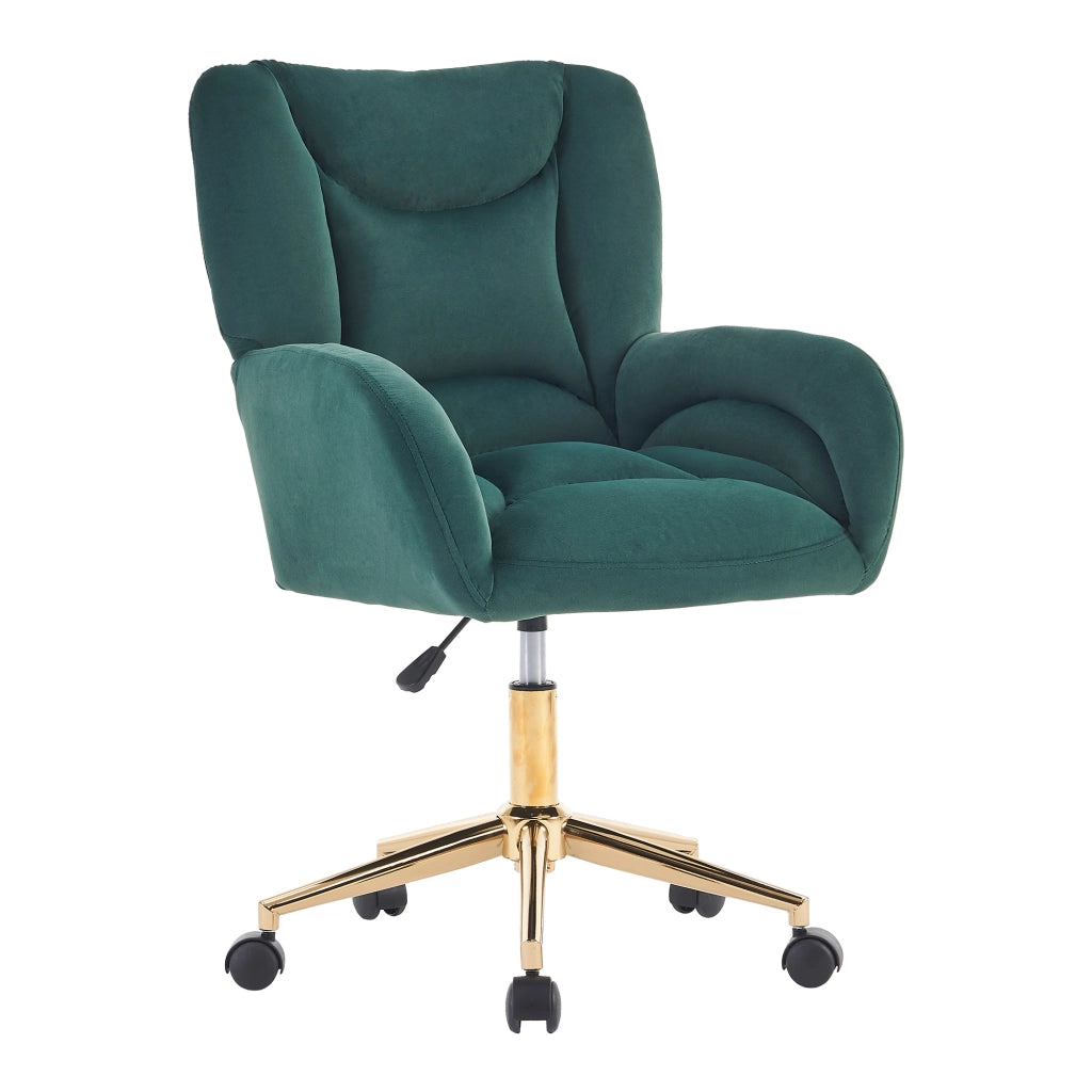 SEDIA Girevole Regolabile 64x62x92.5 cm Velluto Verde