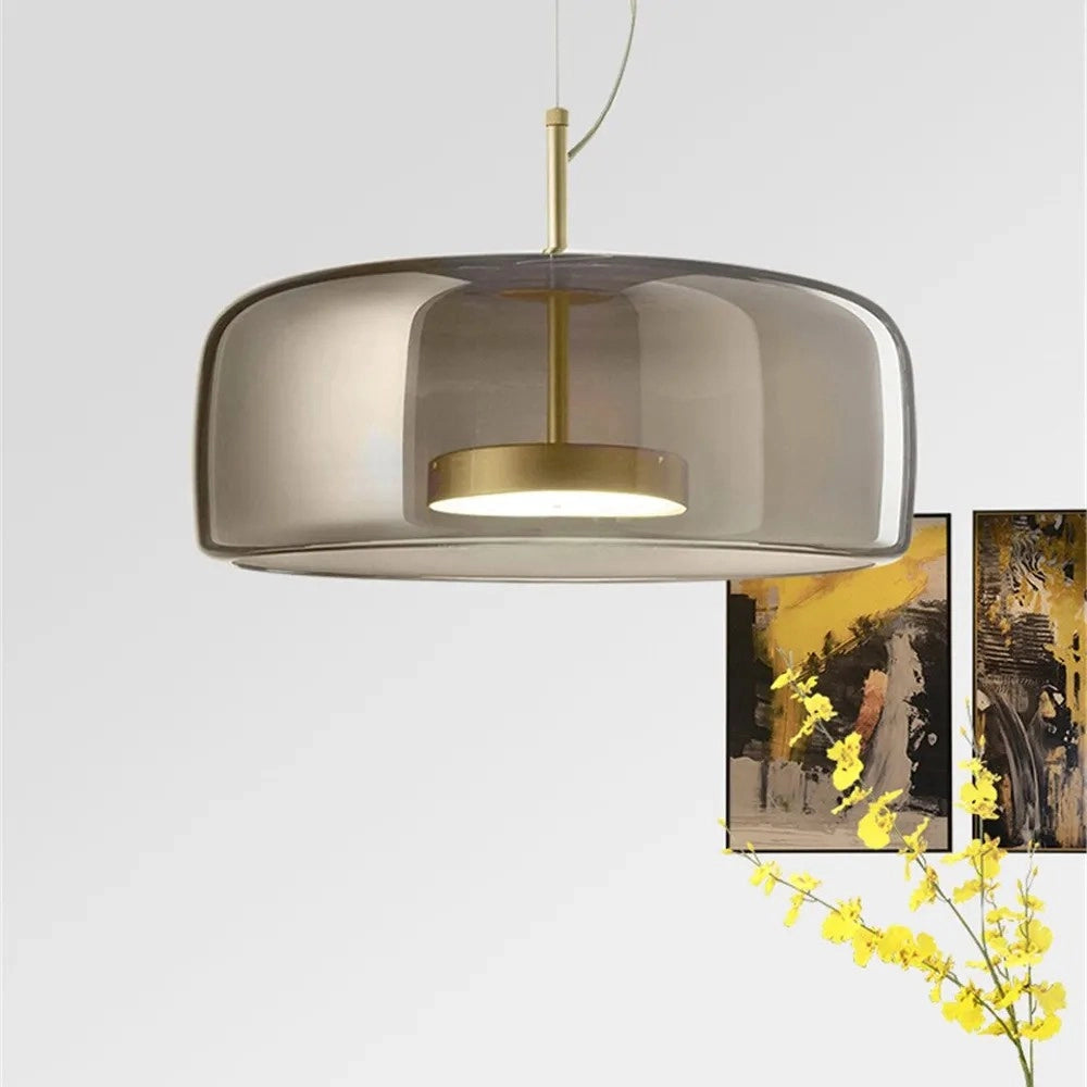 Lampada Da Soffitto A Sospensione In Vetro APP614-1CP Grigio